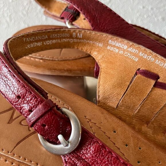 Naya Fandango Red Leather Heels Size 8 EUC - Picture 5 of 8